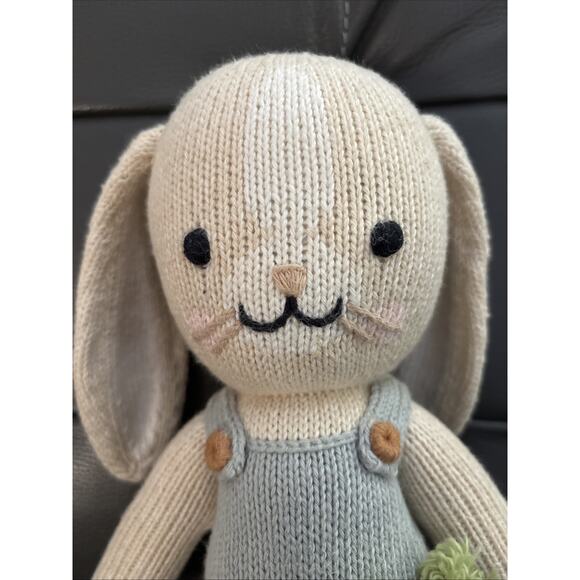 Cuddle and Kind 12" Henry The Bunny Plush Knit Doll Stuffed Animal Handmade Peru - Picture 2 of 6